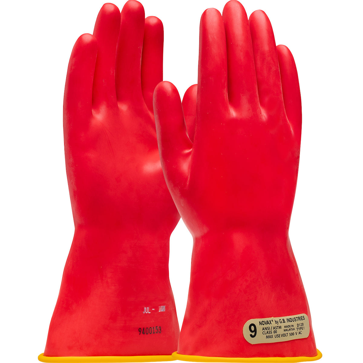 NOVAX 178-00-11 Ultra-Thin Electrical Safety Gloves Red