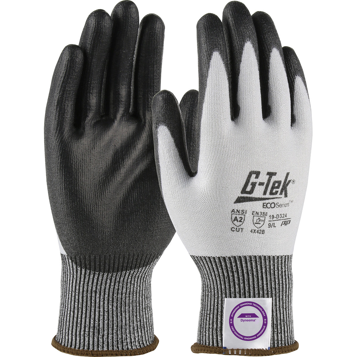 G-Tek 19-D324 Cut Resistant Gloves Dyneema Phoenix PU Coated White