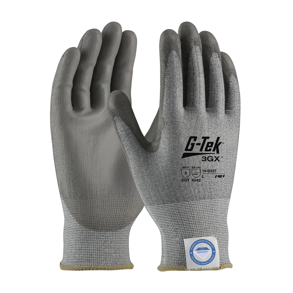 G-Tek 19-D327 Cut Resistant Gloves Dyneema Polyurethane Gray