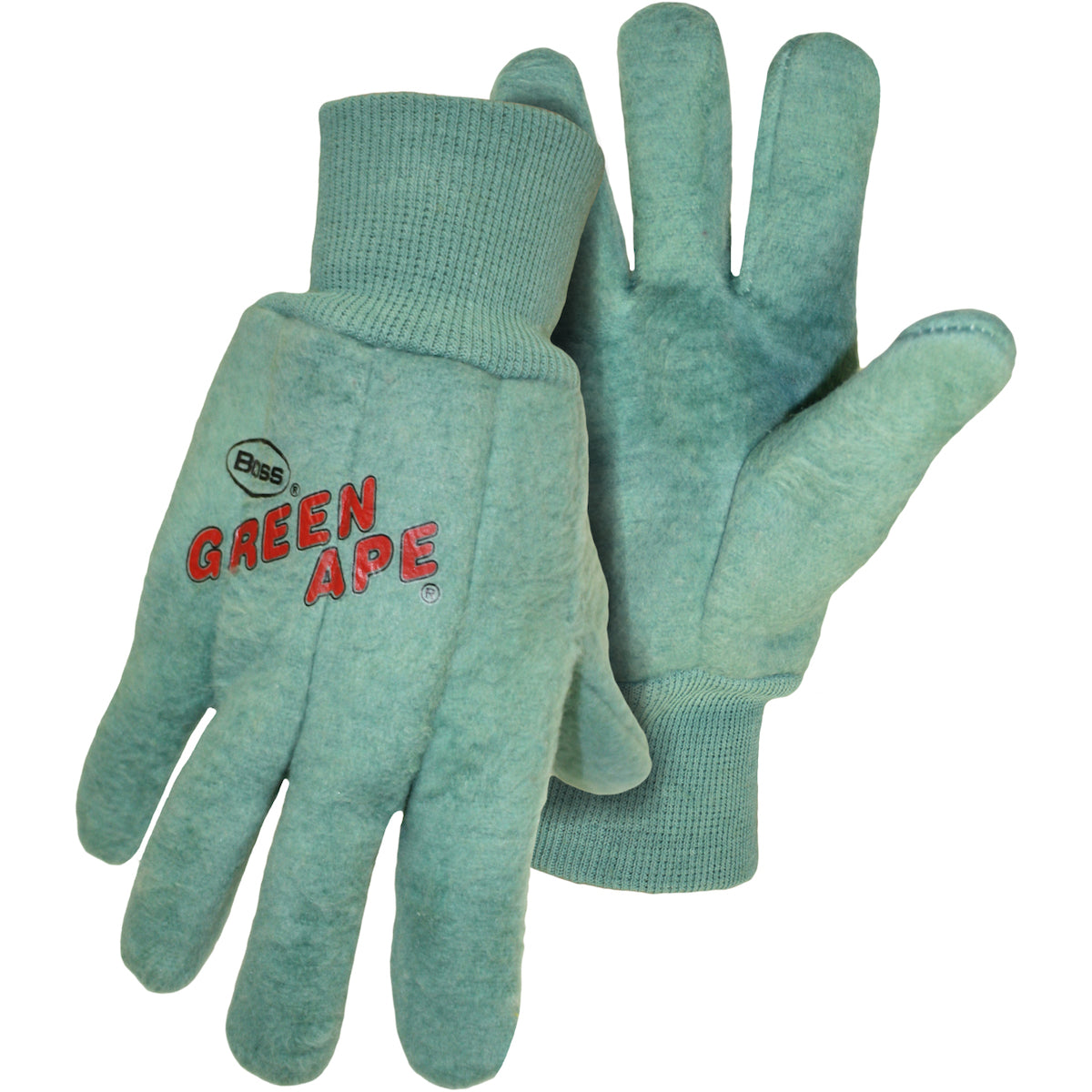 Boss 1BC0313 Fabric Work Gloves 18 oz Fleece-Out Green