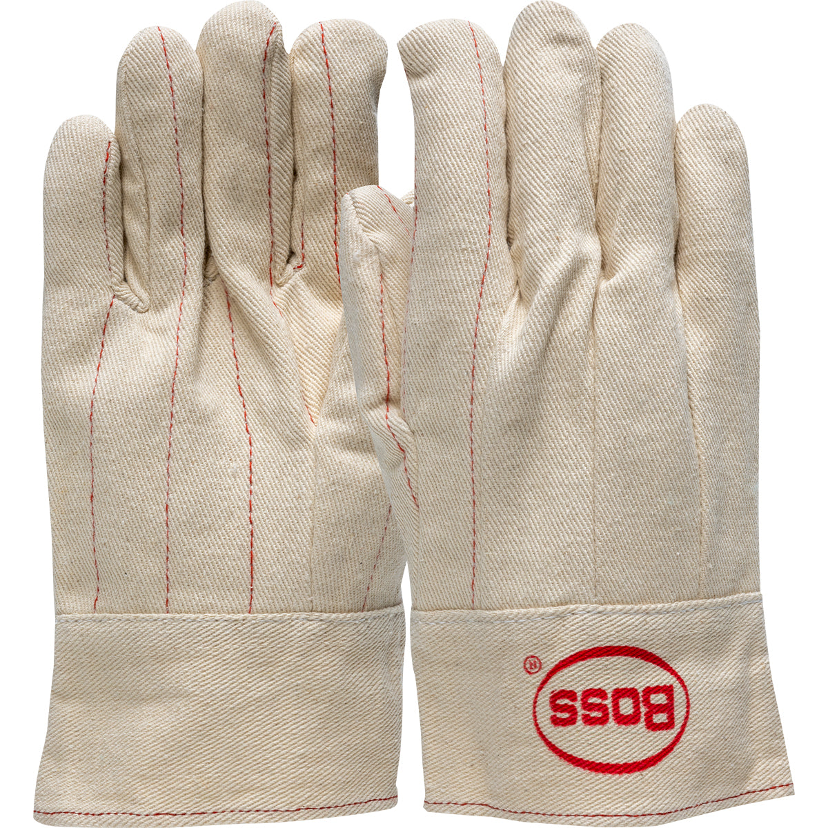 Boss 1BC42200 Heat Resistant Gloves Canvas Rayon Nap-In Natural