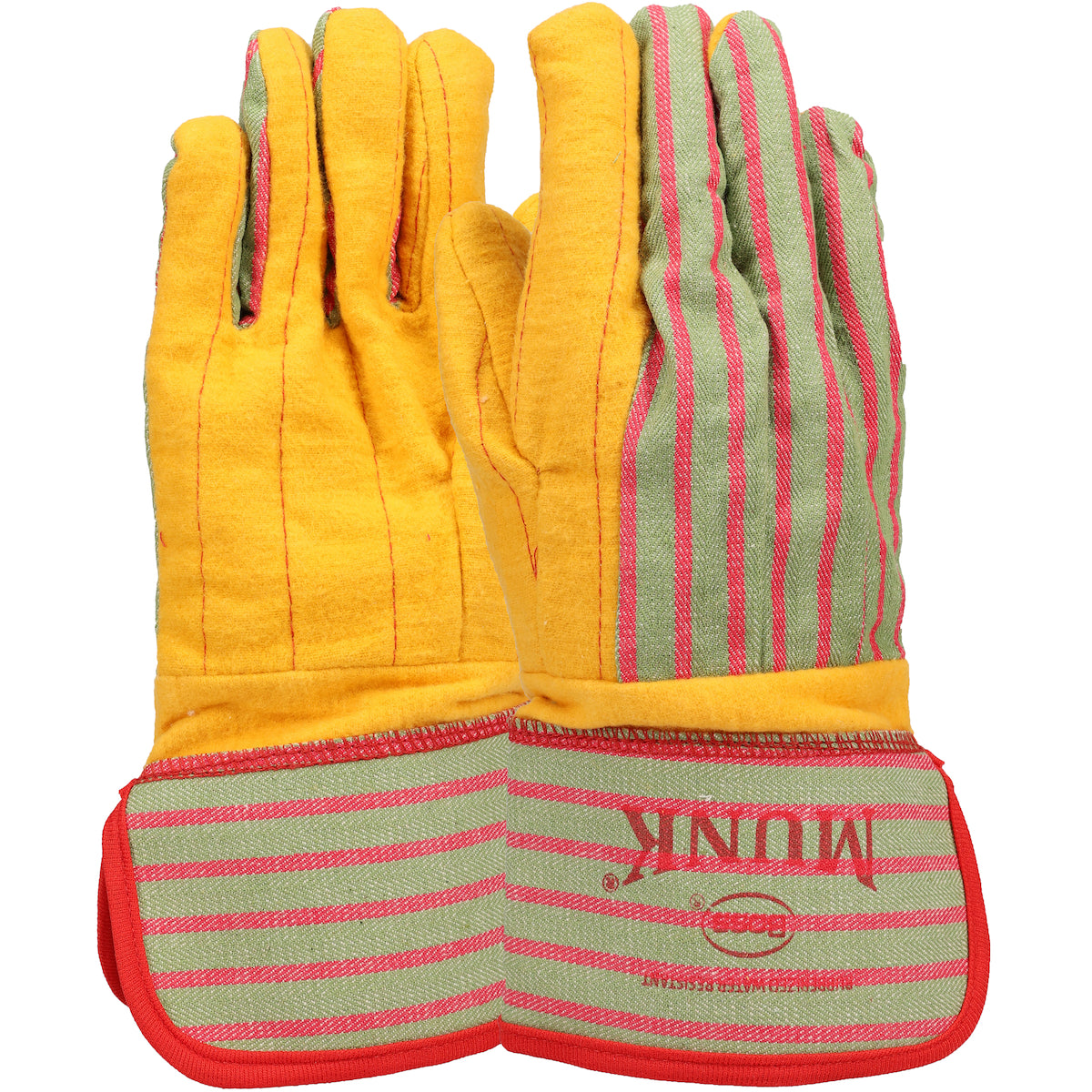 Boss 1BC5510 Cotton Work Gloves Rubberized Cuff Gold