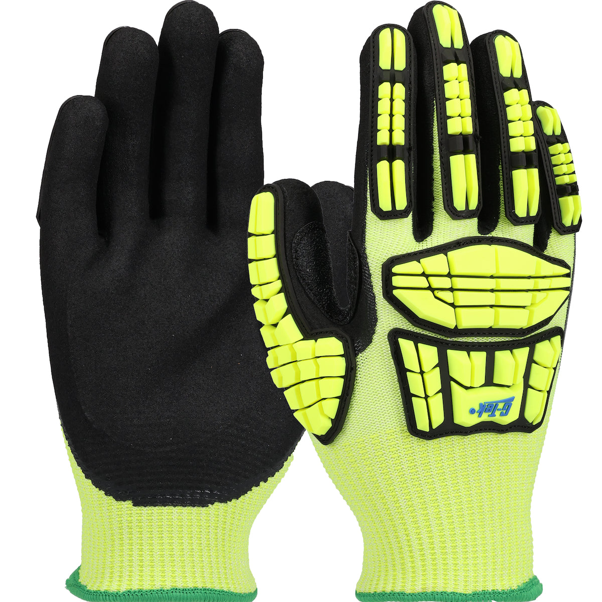 G-Tek 1CF7007NTPR Cut Resistant Gloves HPPE Hi-Vis Yellow