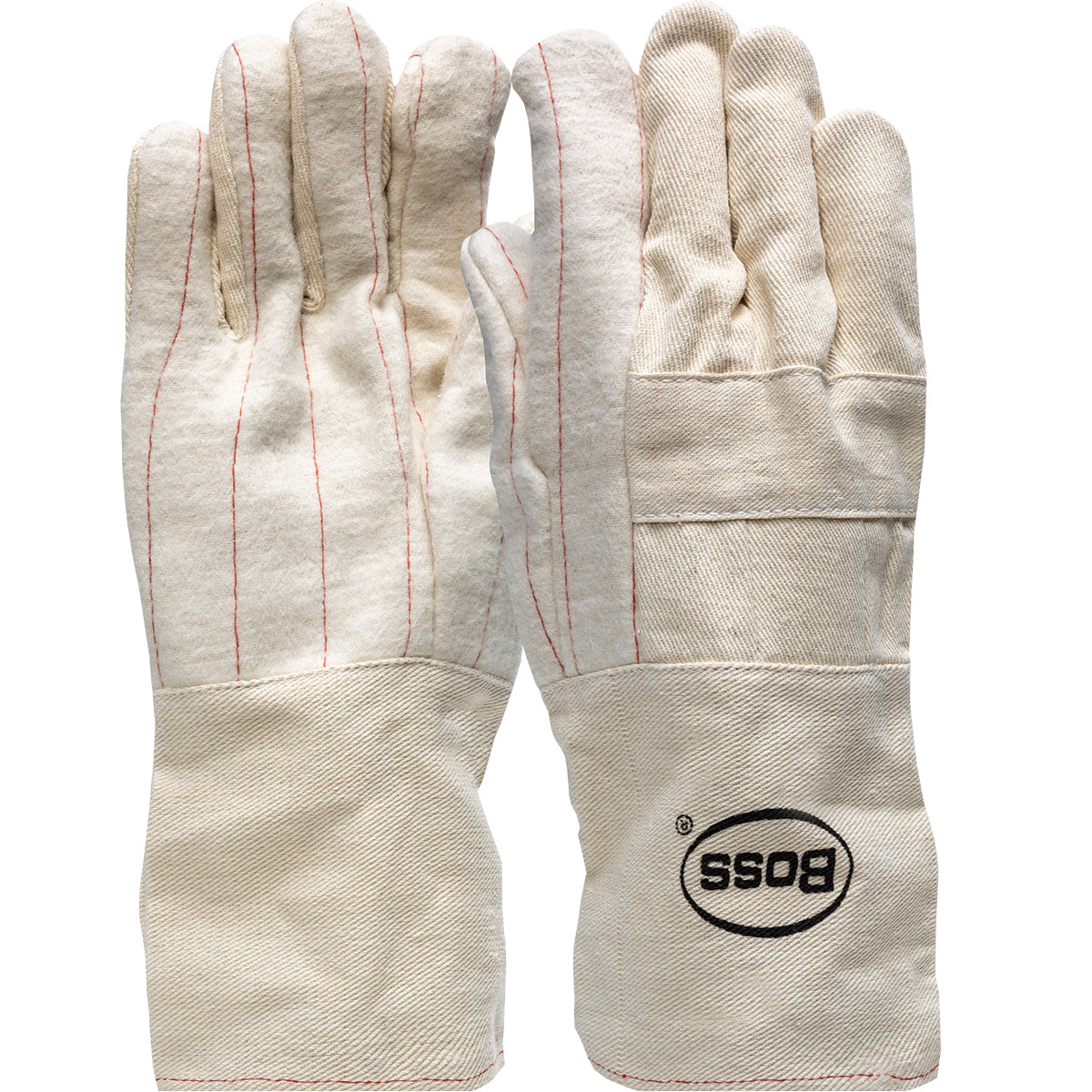Boss 1JC3018 Heat Resistant Gloves Cotton Gauntlet Cuff Natural