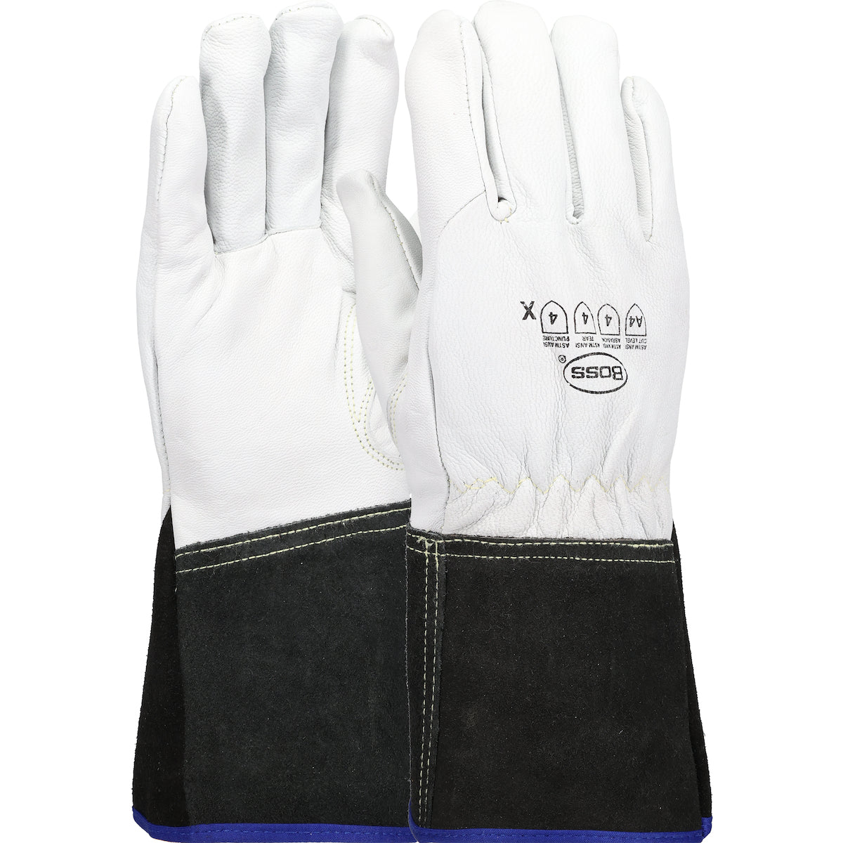 Boss 1JL4061CG Leather Driver Gloves Goatskin Aramid Lining Natural
