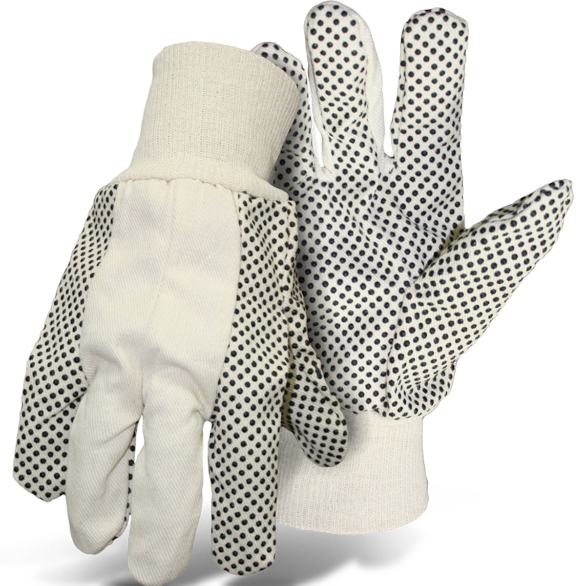 PIP 1JP5501 Fabric Work Gloves Cotton/Polyester PVC Dotted Grip