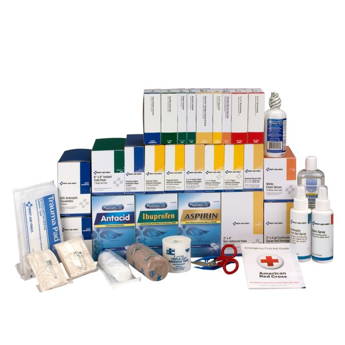 4 Shelf First Aid Refill With Medications, ANSI Compliant - W-90625
