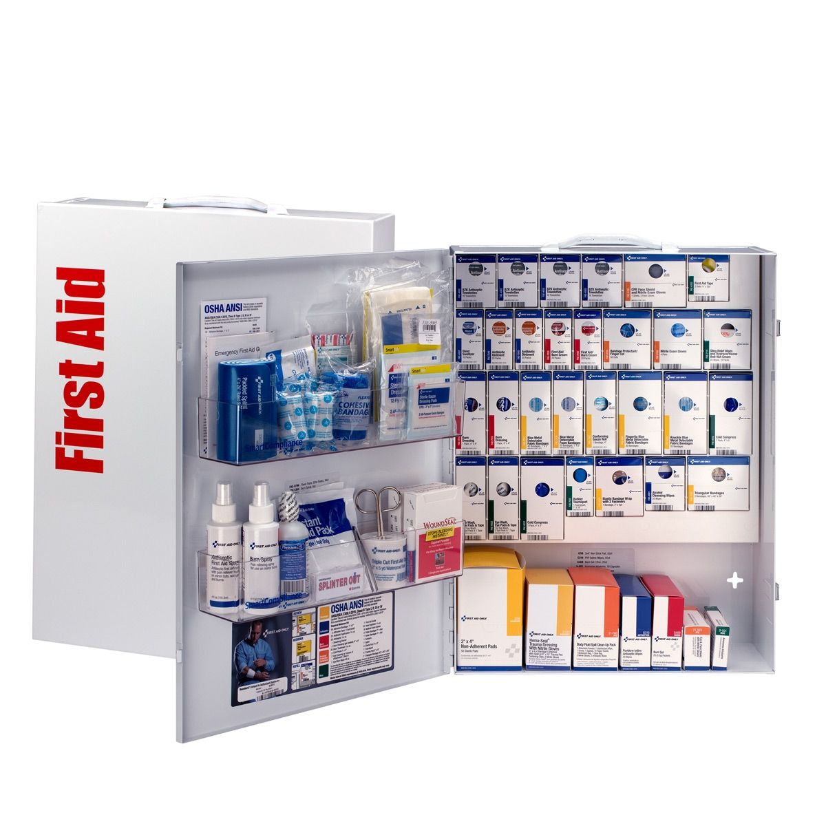 150 Person XL Metal SmartCompliance Food Service First Aid Cabinet Without Medications - W-90831