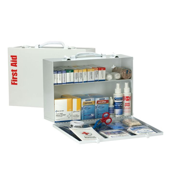 2 Shelf First Aid Cabinet With Medications, ANSI Compliant - W-90572