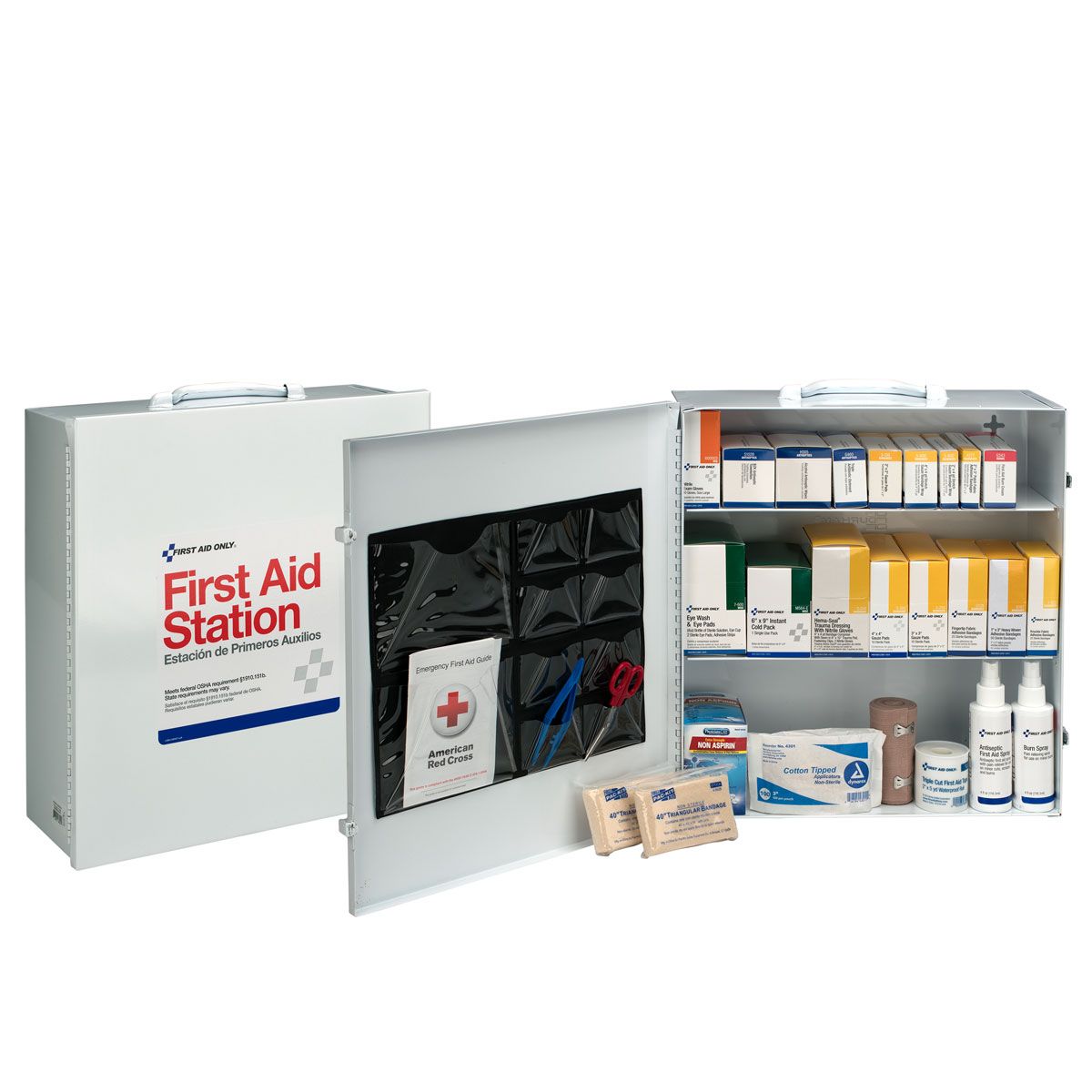 100 Person 3 Shelf First Aid Steel Cabinet - W-6155