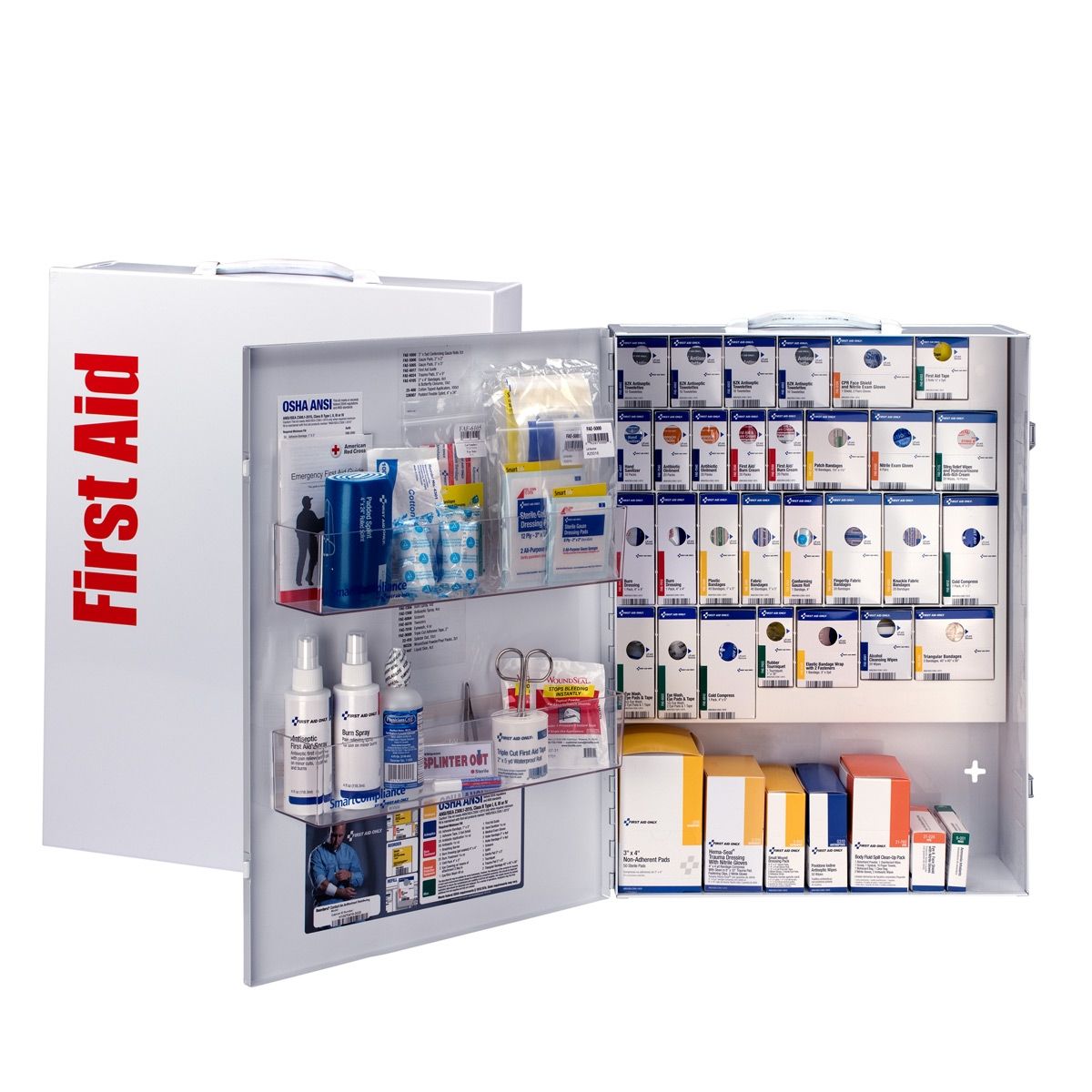 150 Person XL Metal SmartCompliance First Aid Cabinet Without Medications - W-90829
