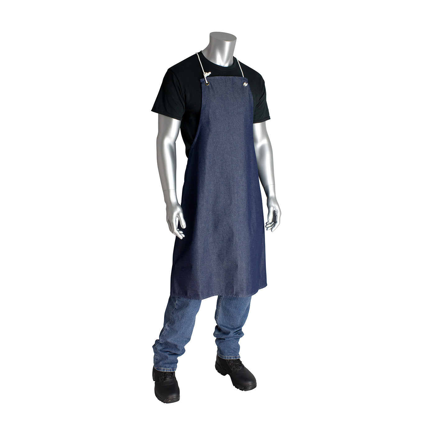 PIP 200-010 Denim Apron No Pockets Blue
