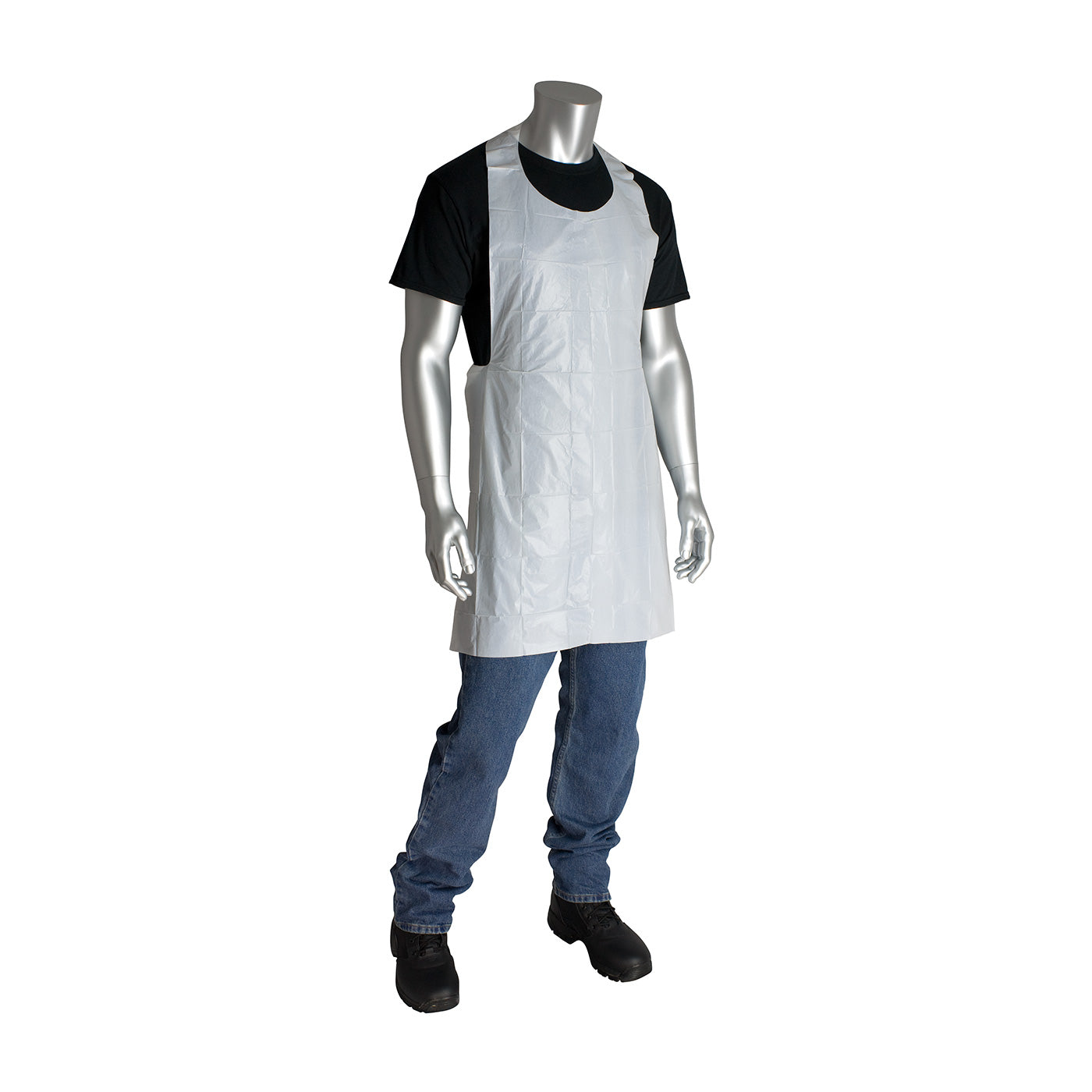 PIP 200-01001 Disposable Apron Embossed White