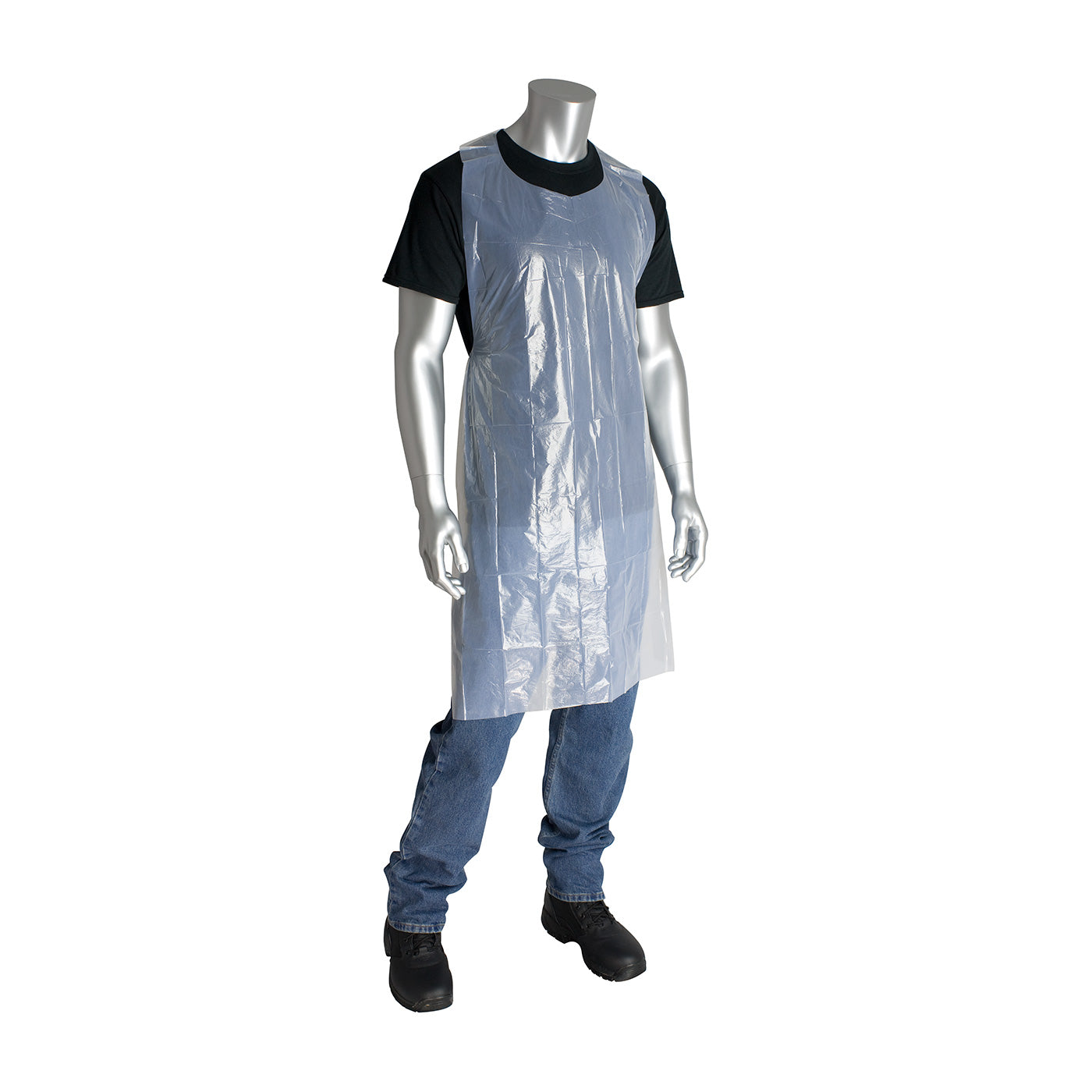 PIP 200-01002 Disposable Apron Embossed White