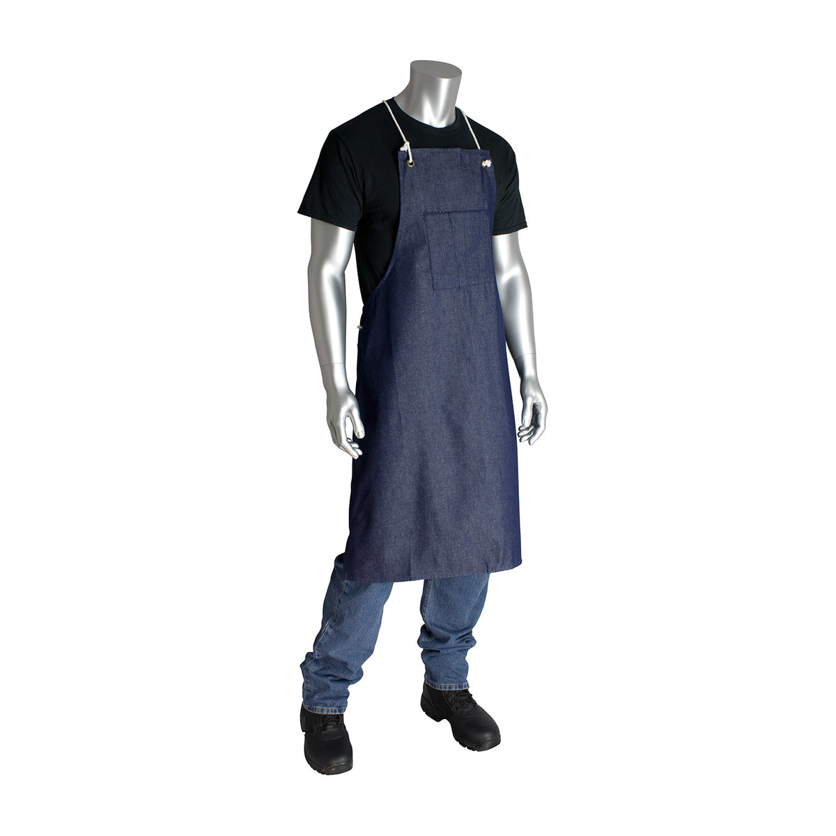 PIP A2836D3BT Apron Cotton One Chest Pocket Blue
