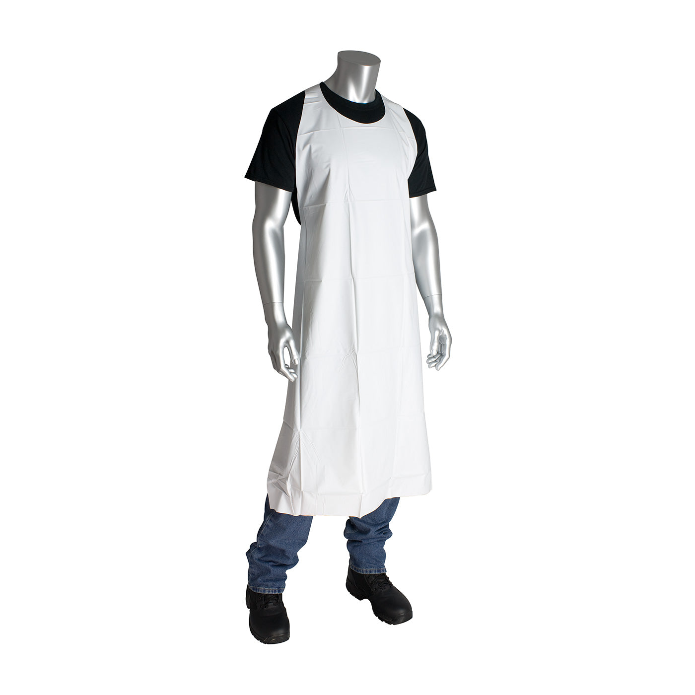 PIP 200-07501 Vinyl Apron Chemical Resistant White