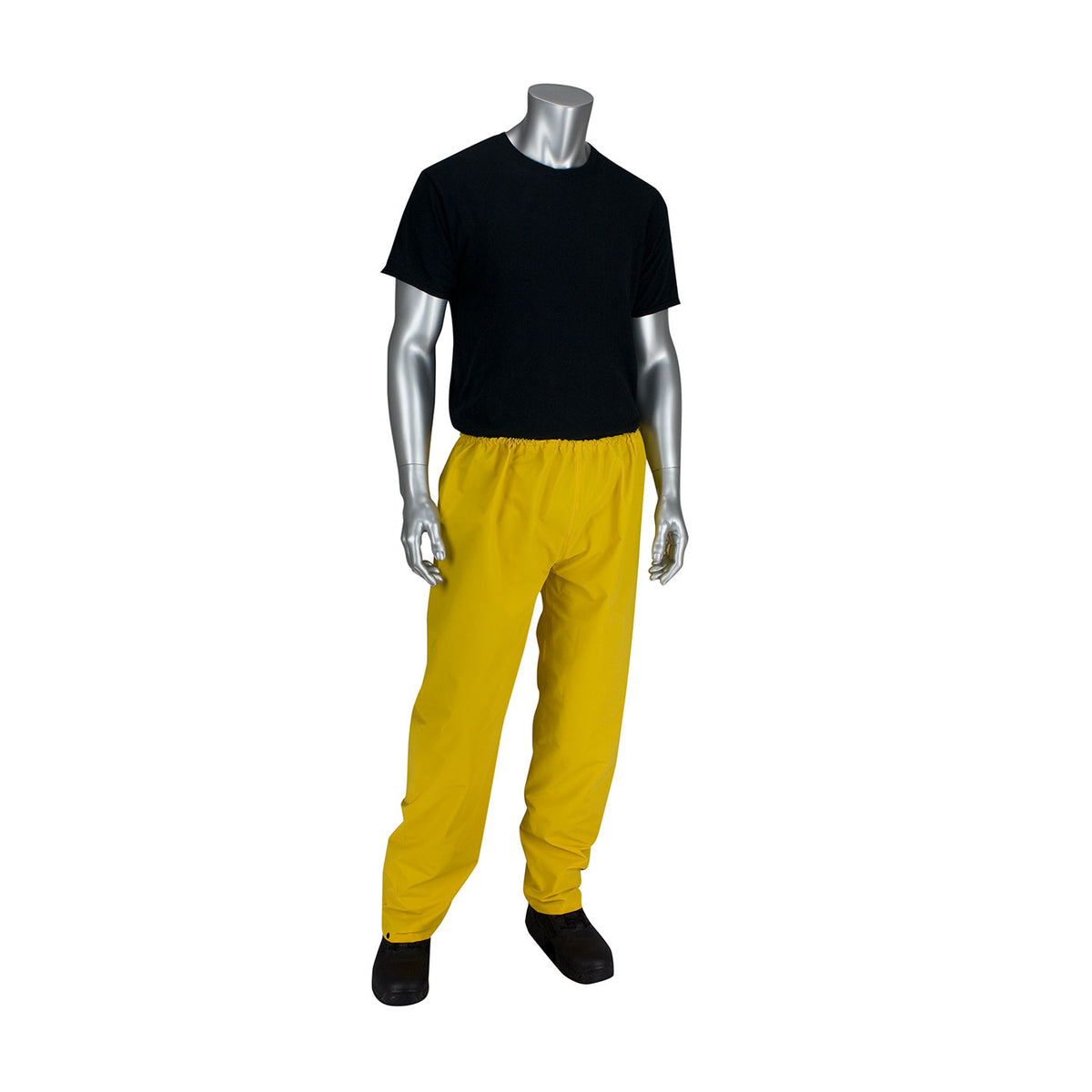 PIP 201-350P Rain Pants PVC Polyester Adjustable Snaps Yellow