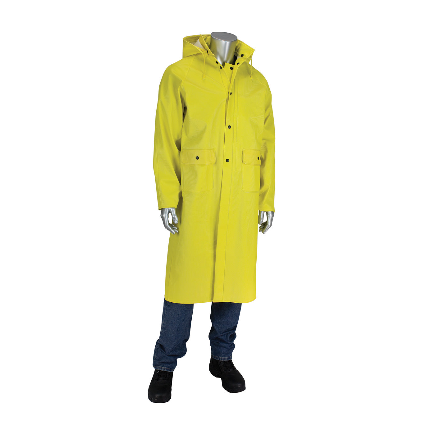 PIP 201-650C Rain Suit Ribbed PVC Jacket Yellow