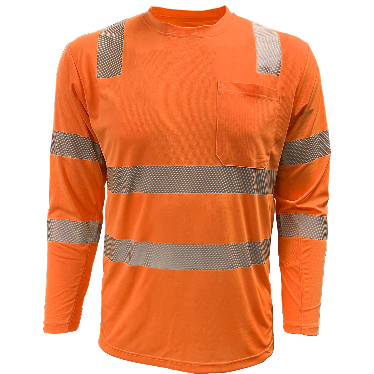 Reflective Apparel 204CMPS Hi-Vis Safety Shirt COOLMAX UPF 50+ Orange