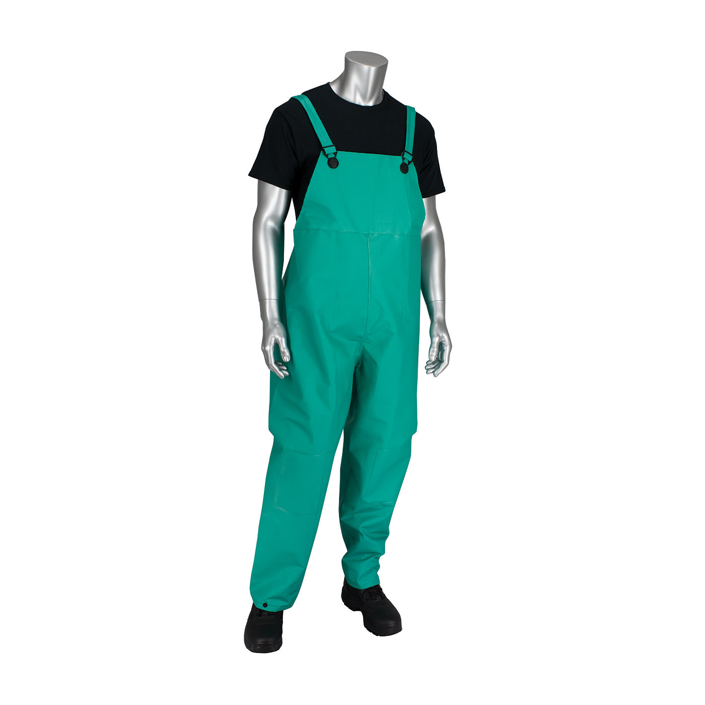 PIP 205-420B Rainwear PVC Bib Overalls Green