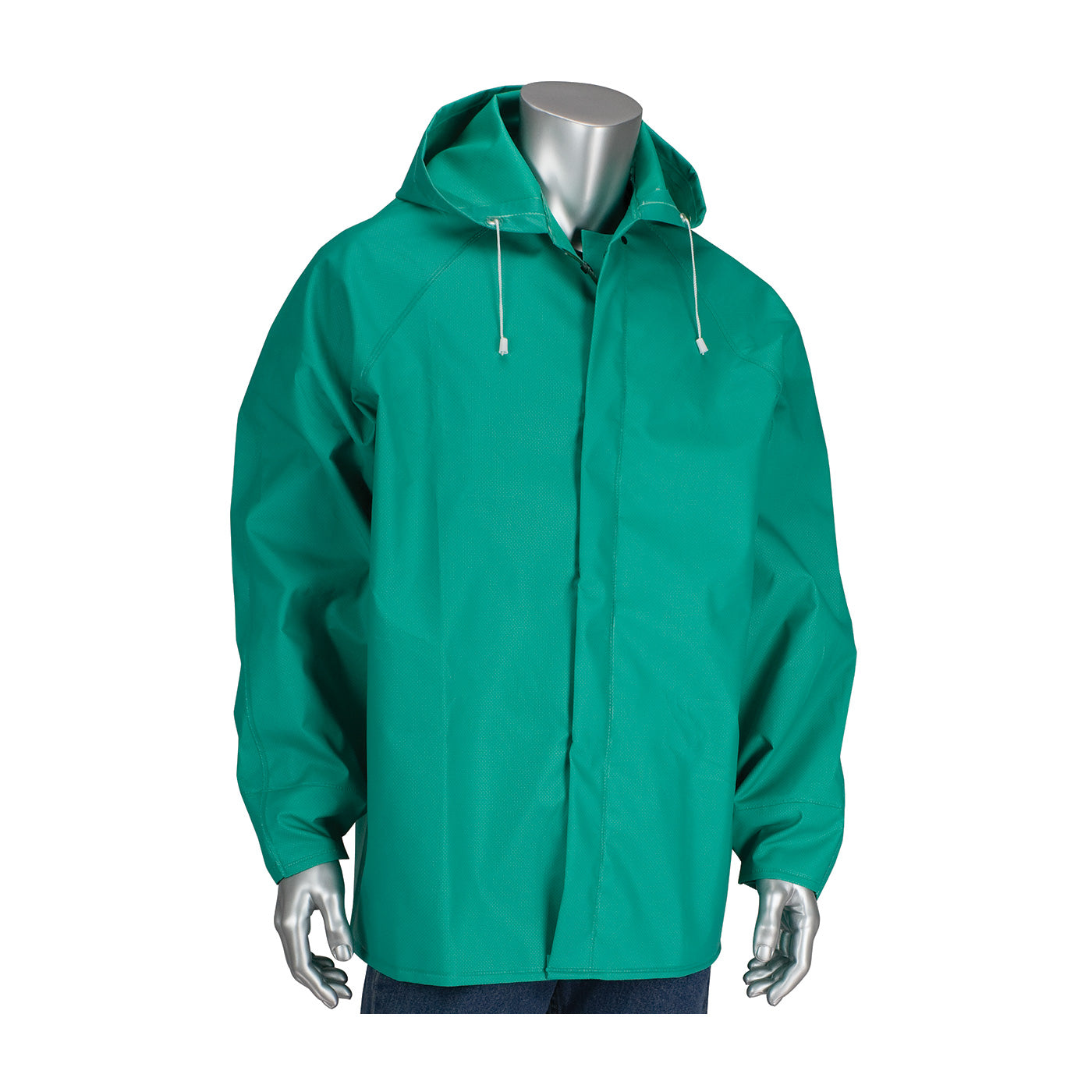 PIP 205-420JH Rainwear PVC Jacket with Hood Green