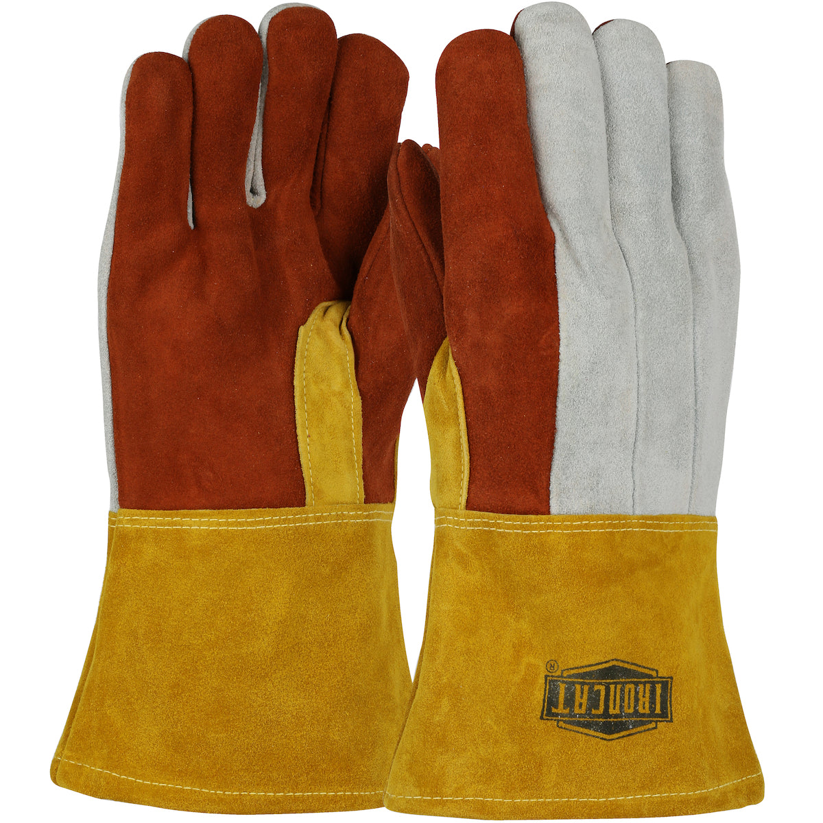 Ironcat 2086GLF Welding Gloves Heavy Cowhide Kevlar Stitching Rust