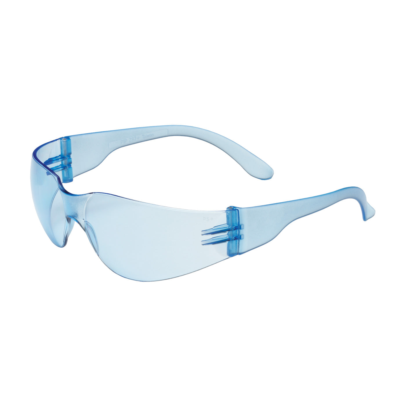Bouton Optical 250-01-5503 Safety Glasses Polycarbonate Anti-Scratch Light Blue