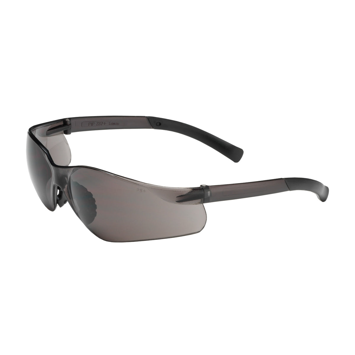 Bouton Optical 250-08-0001 Safety Glasses Gray Lens Anti-Scratch Black