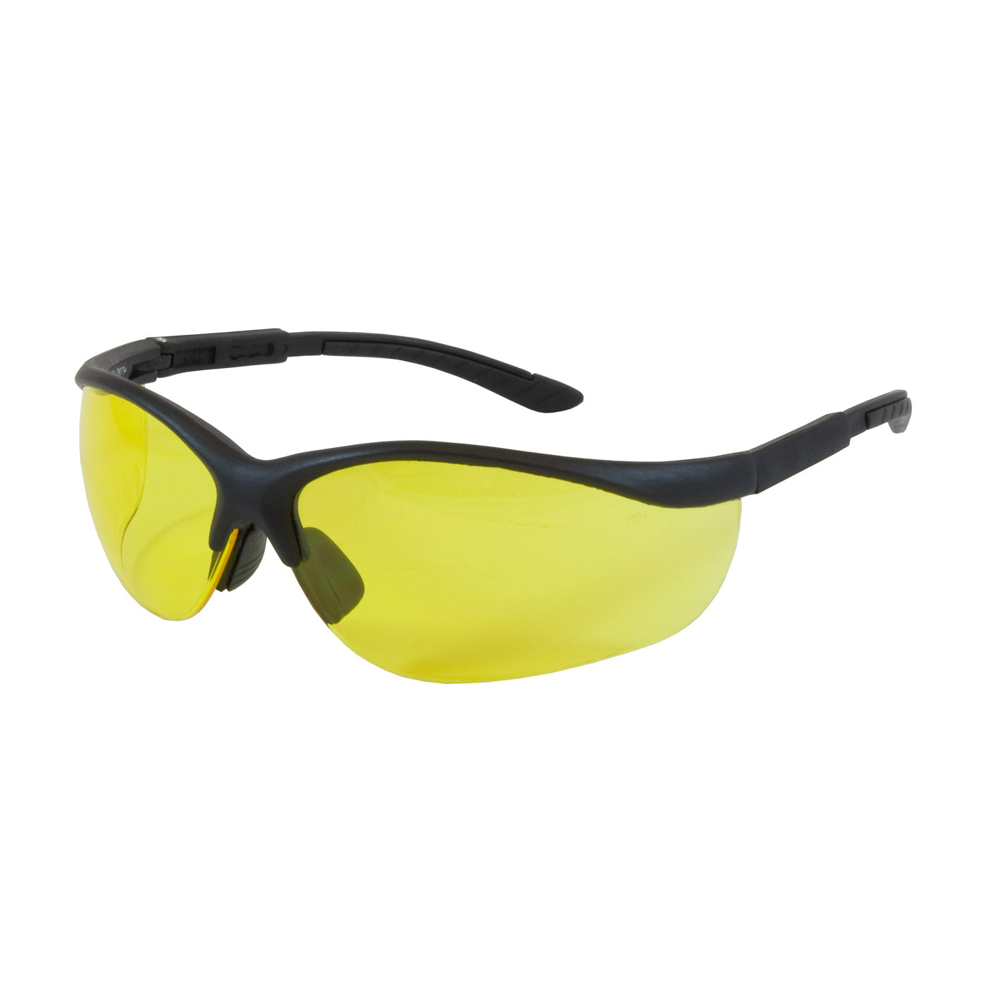 Bouton Optical 250-21-0409 Safety Glasses Black Frame Anti-Scratch Black
