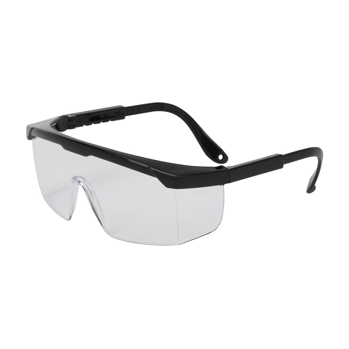 Bouton Optical 250-24-0000 Safety Glasses Black Frame Anti-Scratch Black