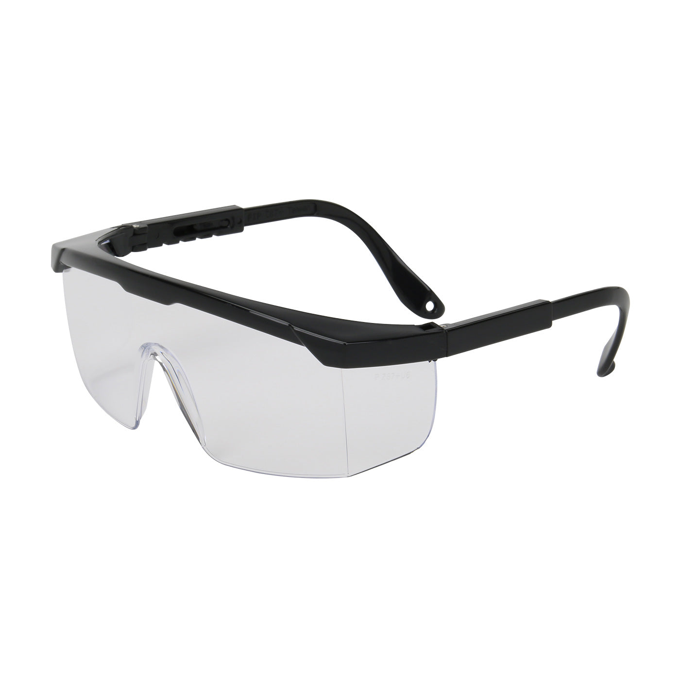 Bouton Optical 250-24-0000 Safety Glasses Black Frame Anti-Scratch Black