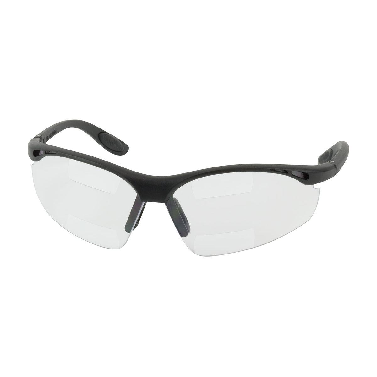 Bouton Optical 250-25-1515 Safety Glasses Dual Diopter Anti-Fog Black