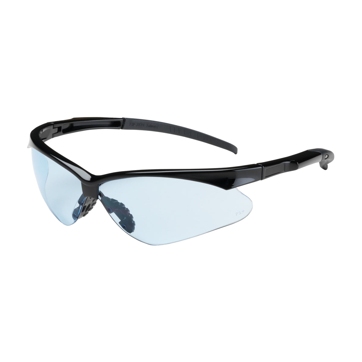 Bouton Optical 250-28-0003 Safety Glasses Semi-Rimless Anti-Scratch Black