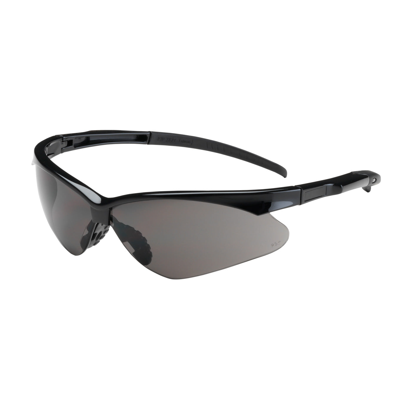 Bouton Optical 250-28-0021 Safety Glasses Semi-Rimless Anti-Fog Anti-Scratch Black