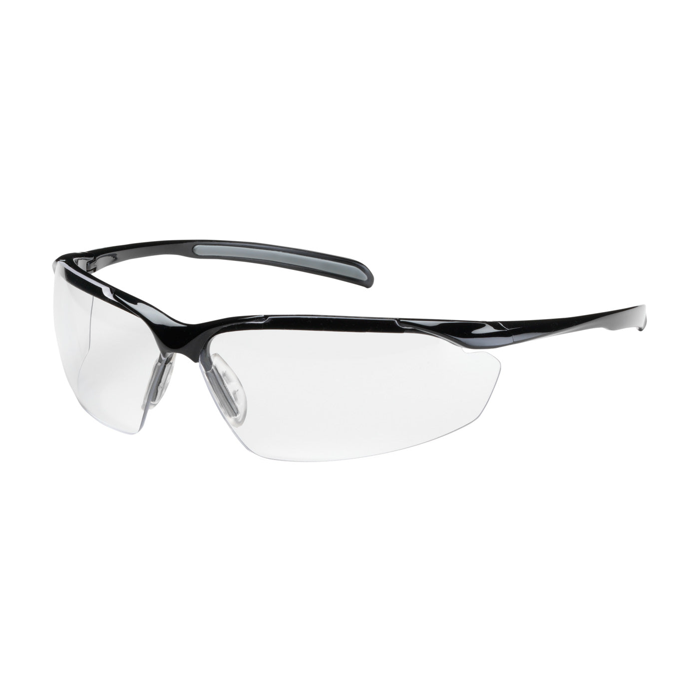 Bouton Optical 250-33-0020 Semi-Rimless Safety Glasses Black Anti-Fog
