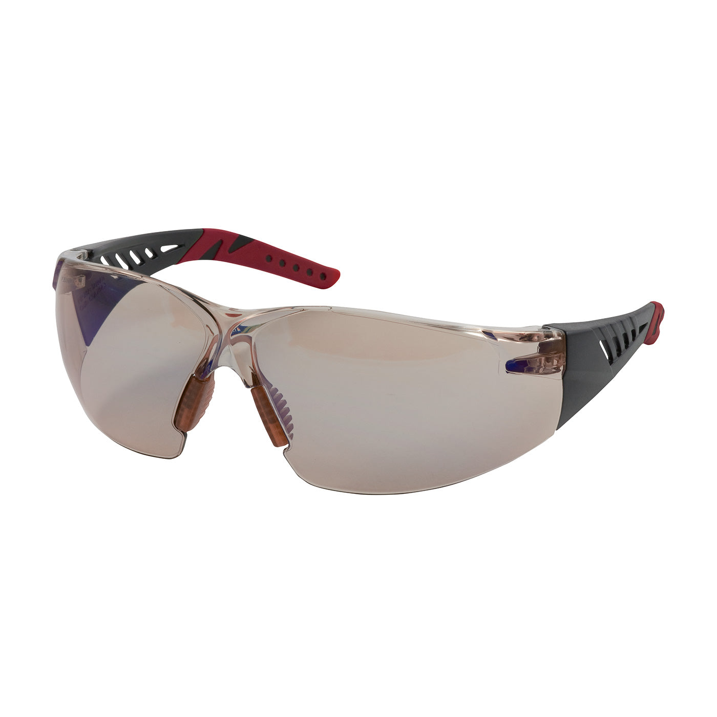 Bouton Optical 250-36-0226 Rimless Safety Glasses Burgundy Anti-Fog