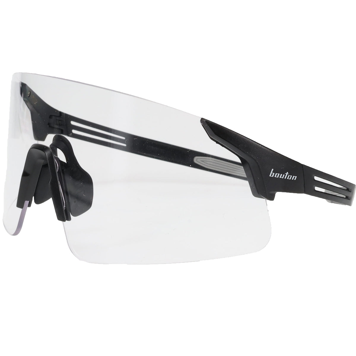 Bouton Optical 250-40-0520 Frameless Safety Glasses FogLess Black