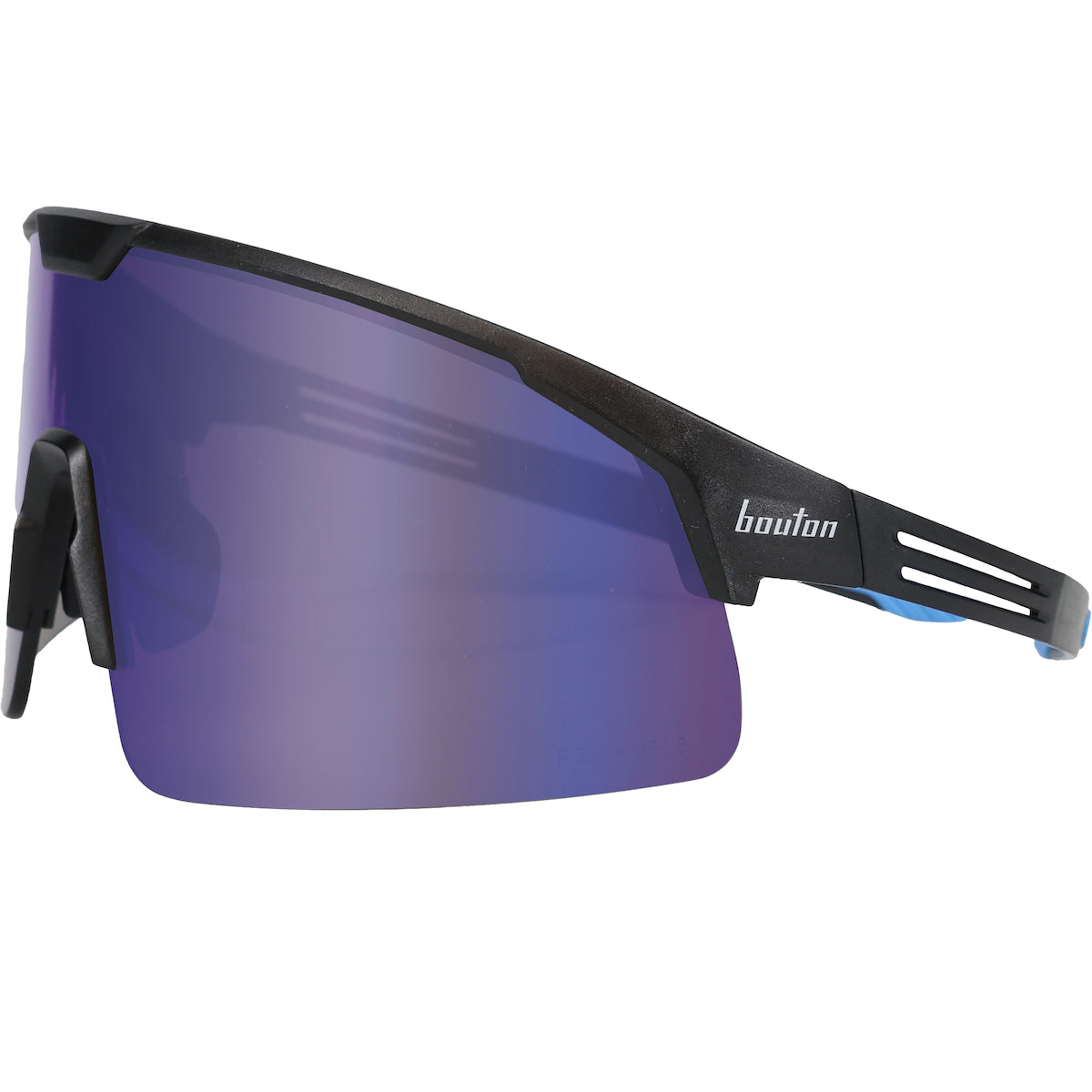 Bouton Optical 250-41-0006 Safety Glasses Polarized Mirror Plus PRO Black