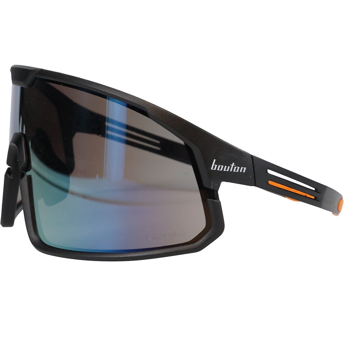 Bouton Optical 250-43-0004 Safety Glasses Black Frame Anti-Scratch