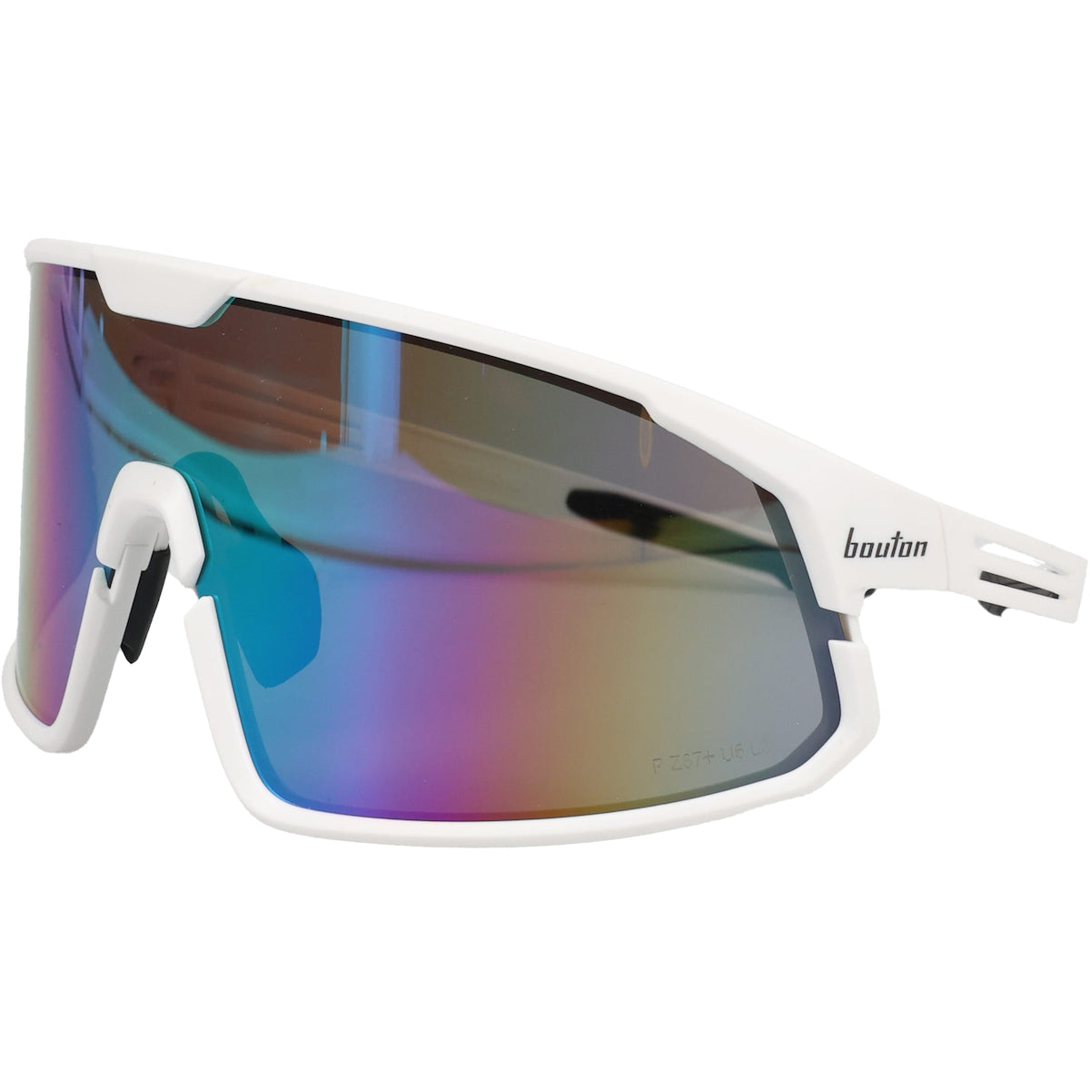Bouton Optical 250-43-0008 Safety Glasses White Frame Anti-Scratch