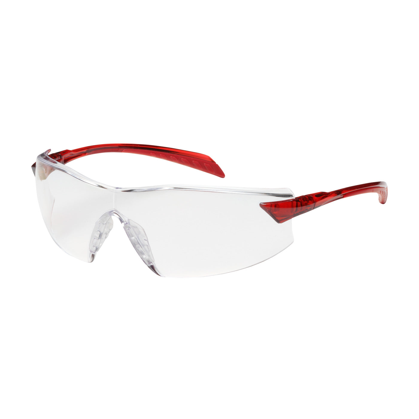 Bouton Optical 250-45-1010 Safety Glasses Clear Lens Red