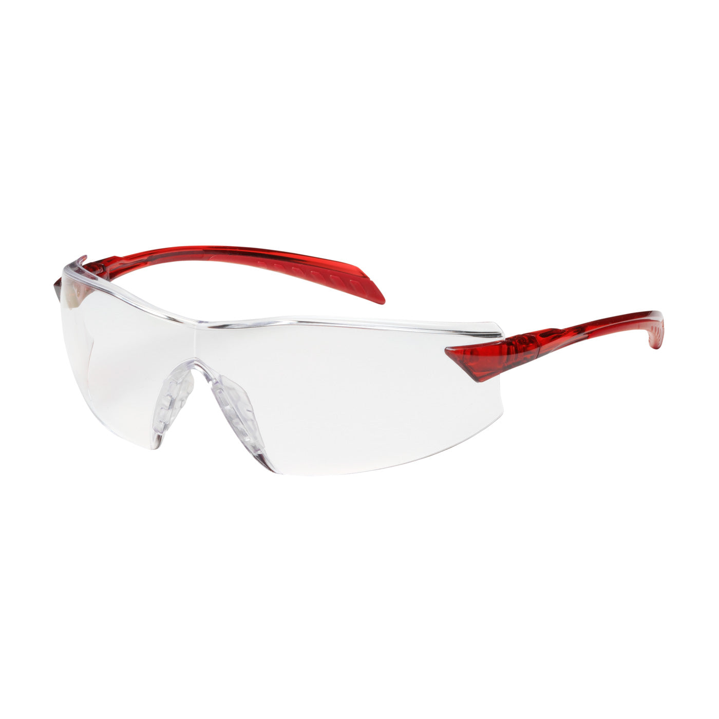 Bouton Optical 250-45-1020 Safety Glasses Clear Lens Red