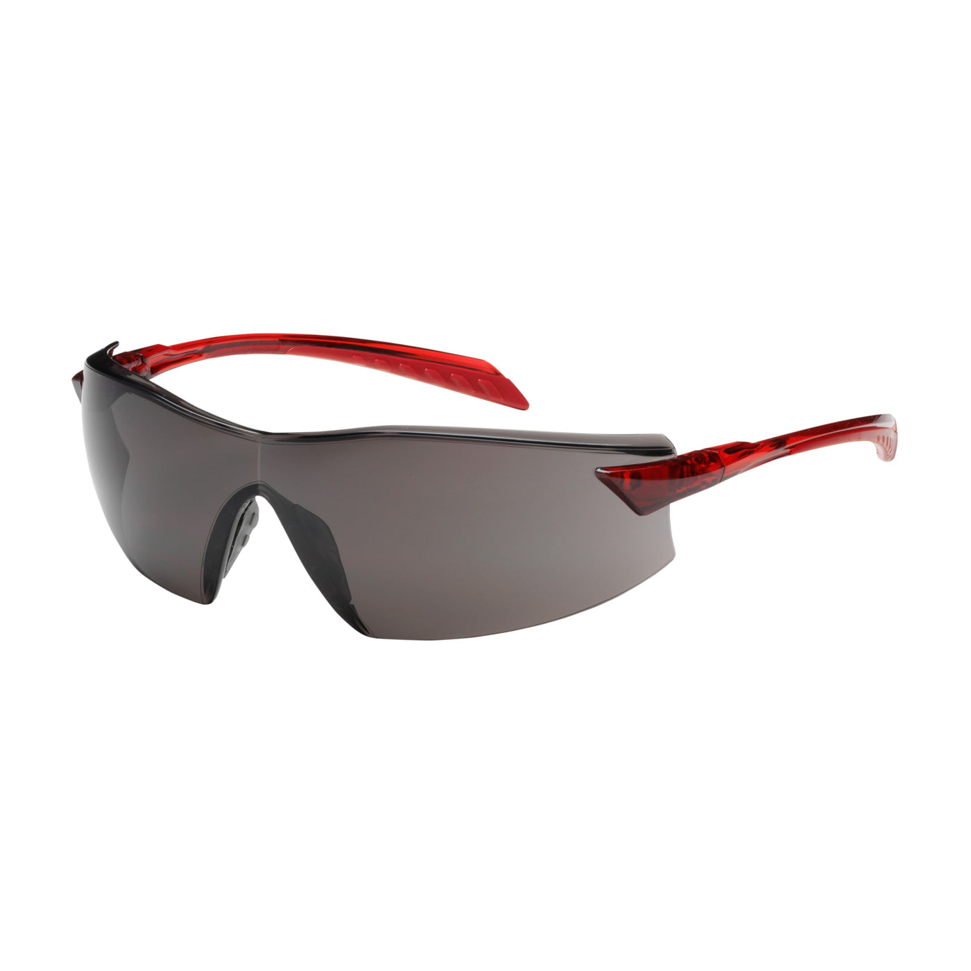 Bouton Optical 250-45-1021 Safety Glasses Gray Lens Anti-Fog Red