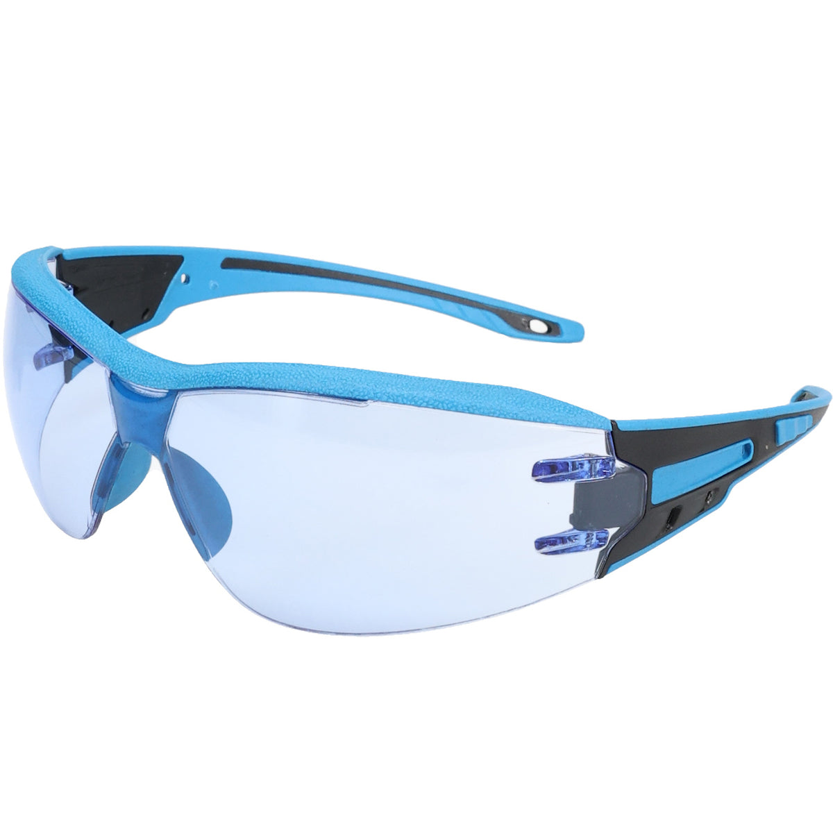 Bouton Optical 250-46-D553 Metal Detectable Safety Glasses Light Blue Anti-Fog