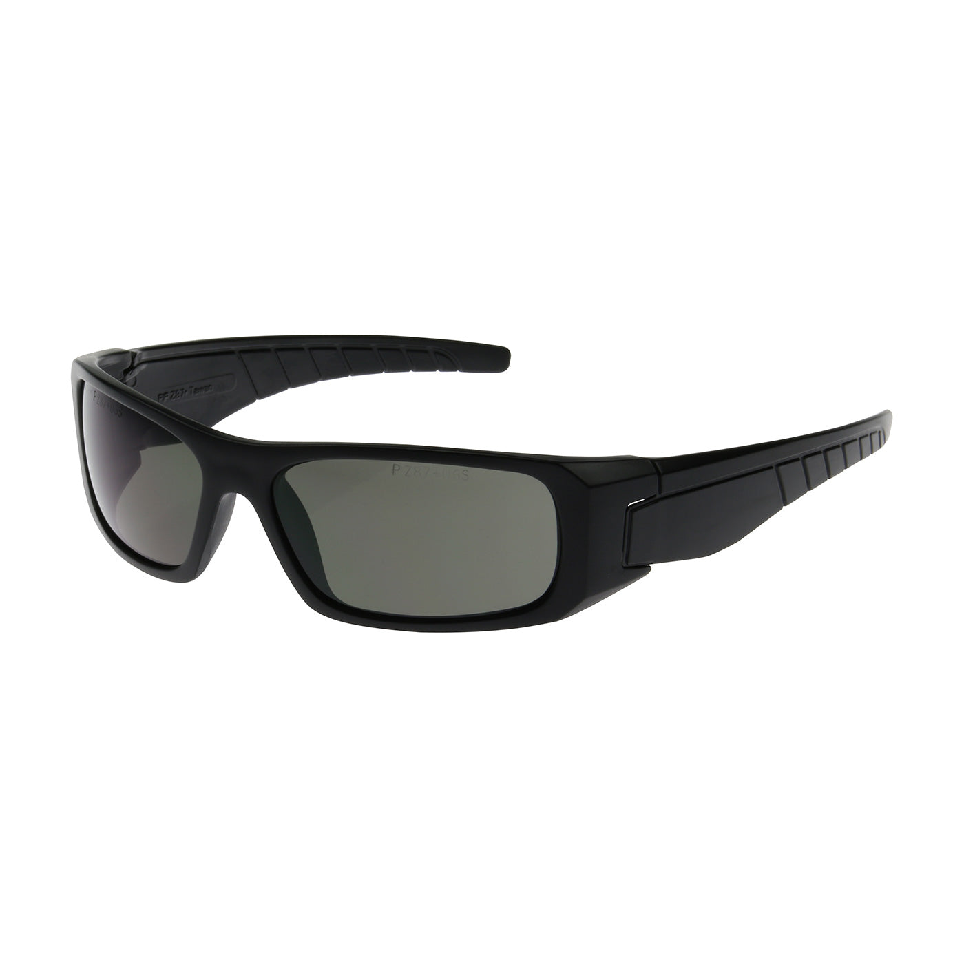Bouton Optical 250-53-0021 Safety Glasses Black Gray Lens