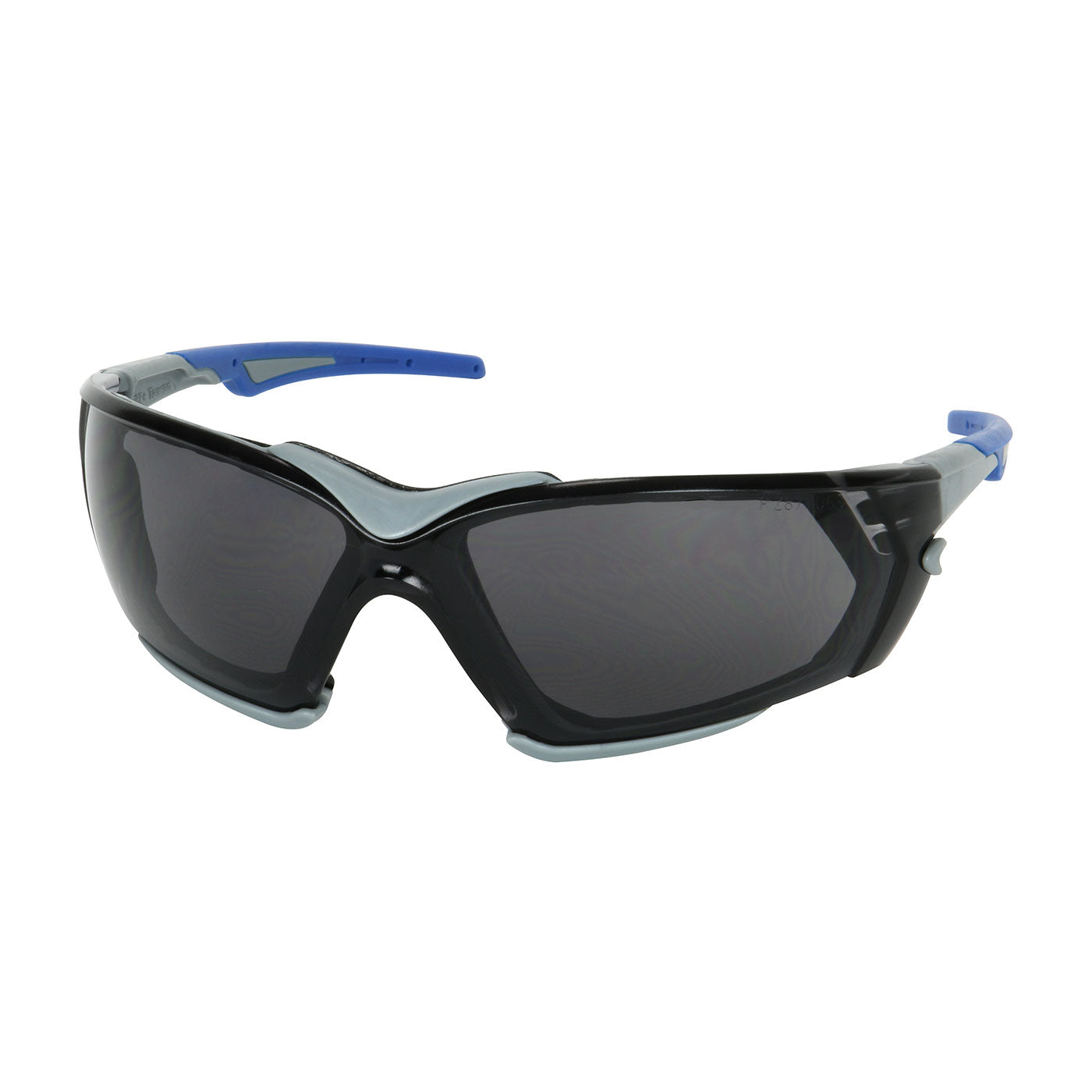 Bouton Optical 250-54-0021 Rimless Safety Glasses Gray Frame Foam Padding