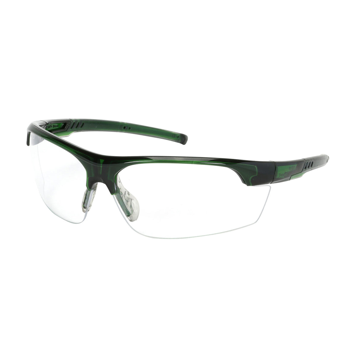 Bouton Optical 250-58-0520 Semi-Rimless Safety Glasses Green