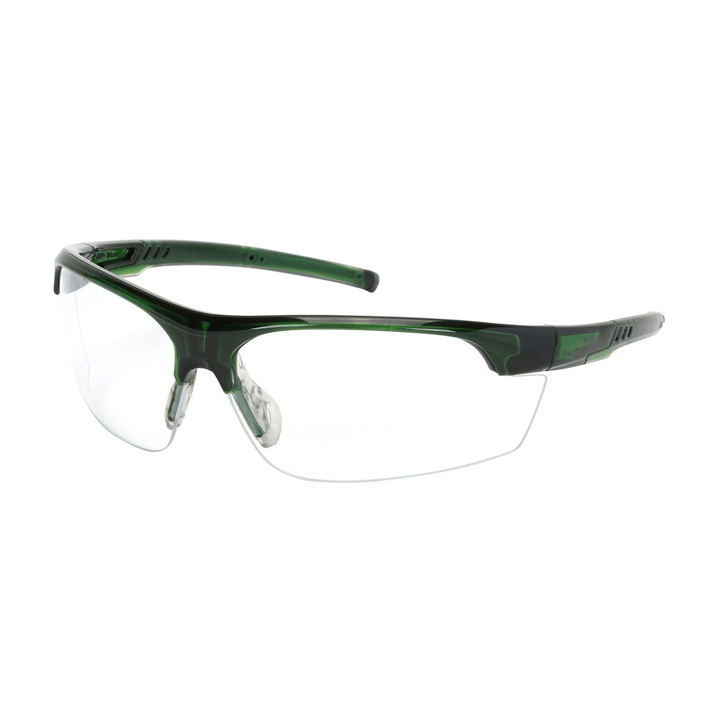 Bouton Optical 250-58-0520 Semi-Rimless Safety Glasses Green
