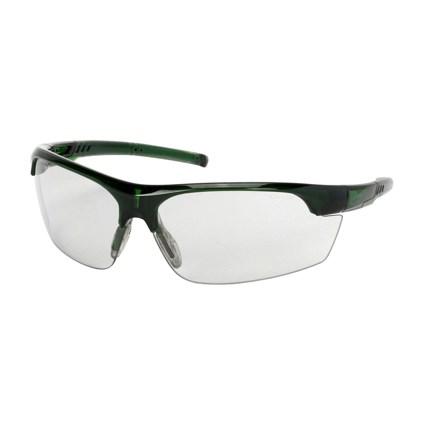 Bouton Optical 250-58-0551 Semi-Rimless Safety Glasses Green