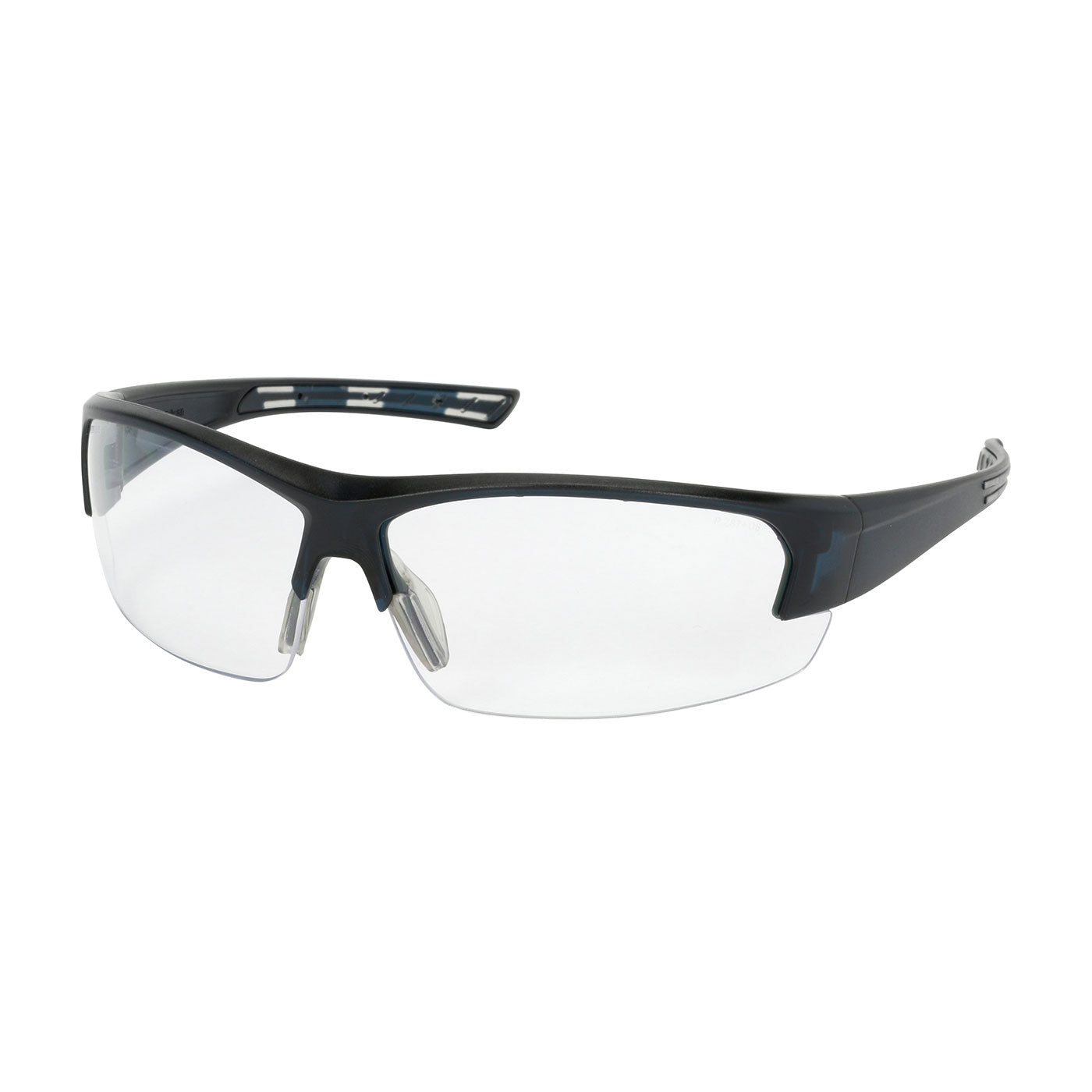Bouton Optical 250-59-0520 Safety Glasses Semi-Rimless FogLess Dark Blue